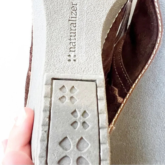 Naturalizer‎ Kaitlyn Brown Suede Wedge Bootie Women’s Size 9 Autumn in New York - Picture 8 of 12